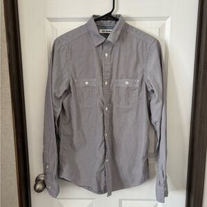 Ben Sherman Men's Gray Pinstripe Button Down Shirt